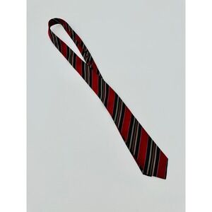 Mens‎ Vintage Regimental Stripe Red Navy 3.5in Width